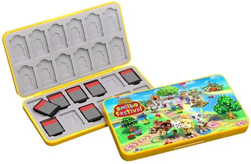 doepeBAE Custodia per Schede di Gioco, Custodie Giochi Switch, Switch Game Card Case, Scatola per Carte con Fodera in Silicone, Con 24 Slot per Cartucce di Gioco e 24 Slot per Schede SD (24L)