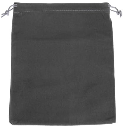 sourcing map Headphone Pouch, Headset Carrying Bag, Portable Headphone Storage Protection Travel Pouch, Soft Drawstring Velvet Over-Ear Headphones Bag for Classroom, Grey, M