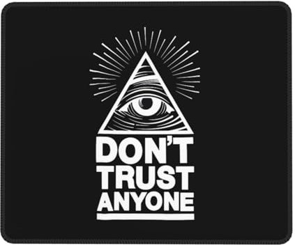 Tappetino Mouse, Pyramid Illuminati Don't Trust Anyone Tappetini Mouse Antisfilacciamento Tampone per Mouse Personalizzato Tappetino Mouse Pad per Computer Laptop 25X30Cm