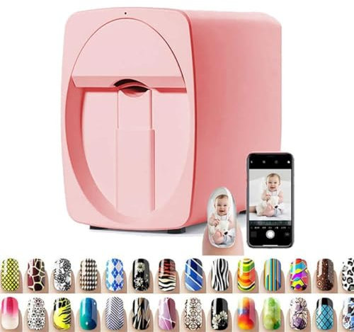 XNXYSMKJ 3D Nail Art Printer Machine - Digital Nail Design Machine Printer that comes w/Over 1000 Pictures of Nail |Wireless & Automatic Nail Art Machine