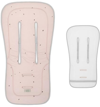 Kikkaboo Kinderwagen-Einlage Anti-Schweiß, Baumwolloberfläche, Sitzauflage rosa