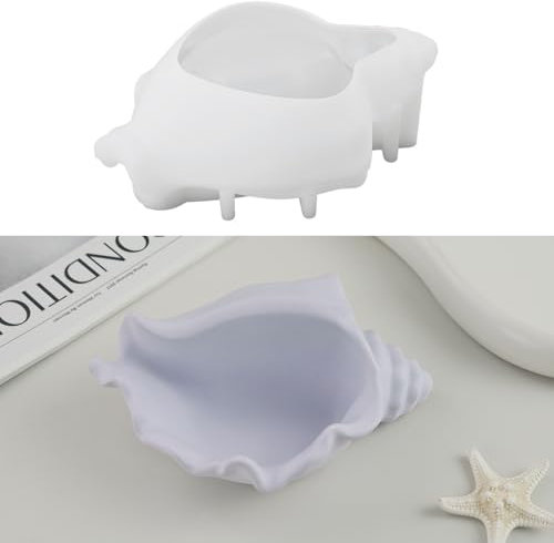 HNLMZ Silikonformen GießFormen,DIY Giessform Kerzenhalter,Resin Silikonformn,Silikonform in Muschelform,Gießformen für Beton,Gips Gießform für Basteln