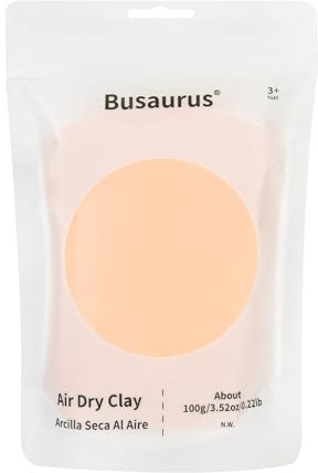 Busaurus 100g Hautfarbe/Pfirsich Lufttrocknende Knete, magische Modelliermasse für Kinder, bunte, weiche Knete für Schulbedarf, Schleim, Kunstprojekte und Cosplay