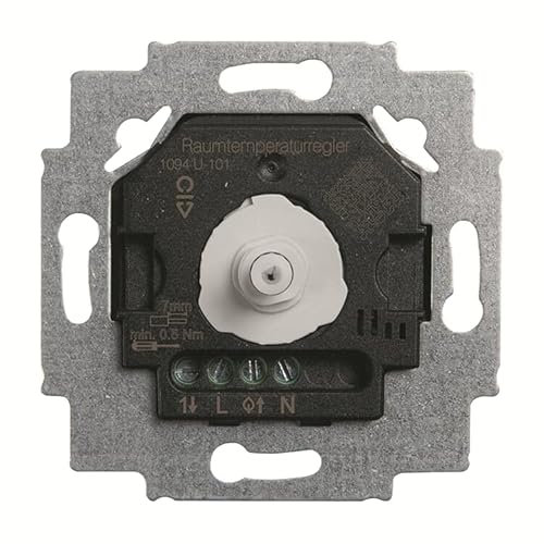 Busch-Jaeger 1094 U-101 Raumtemperaturregler-Einsatz mit Nachtabsenkung, mit Drehregler Schließer (NO) 2CKA001032A0524 4011395322765
