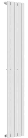 Lux Heat White Oval Vertical Single Panel Designer Radiator 1600mm (H) x 300mm (W)