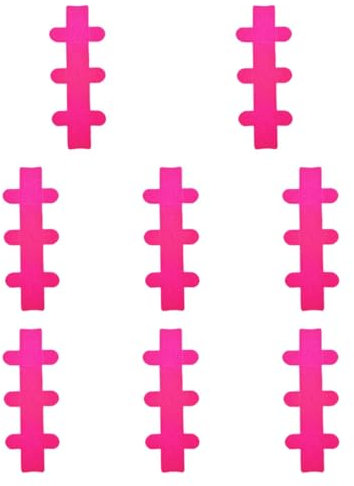 MagiDeal 8 Teile Kreuzen Muskelband Elastic Wrap Athletic Tape für Das Laufen Tennis Fitnessstudio, Rosenrot