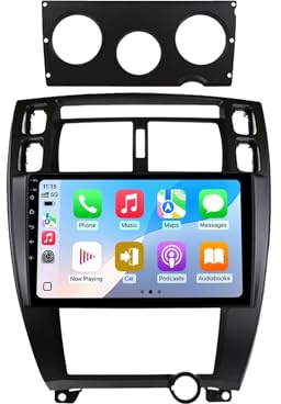 Android 13 2 DIN Pantalla Táctil Radio 9 Coche Pantalla para Hyundai Tucson 1 2004-2009 con Enlace Espejo/Navegación GPS/Radio FM/BT/Mandos Volante/Reproductor Multimedia(6G+128G)