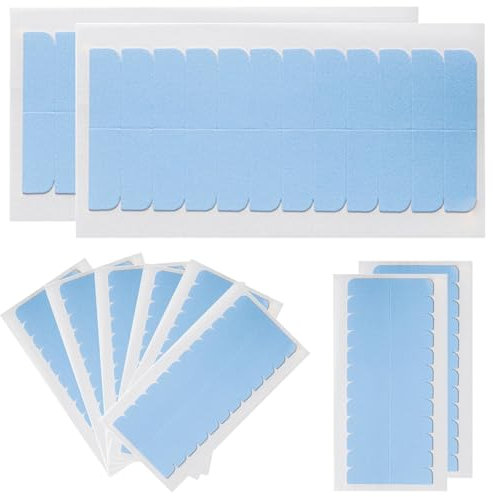 ASIRYVA 120 Pcs Hair Extension Tapes, Double Sided Hair Tapes, Waterproof & Durable for Wigs, Extensions, and Hairpieces(Blue)