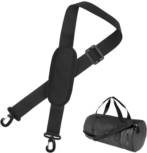 Fresilkora Schwarz Verstellbar Schultergurt für Taschen,90-160cm Schulterriemen Einstellbar Universeller Ersatz Tragegurt mit Dickem Anti-Rutsch Polster und Drehhaken,Tragegurt Tasche Für Kamera