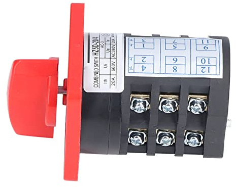 Keenso Compact 3 Pole 3 Positionsumschalter, Leichtgewichtsdesign - Für Motorische Start- und Drehumkehrungen [Einfach zu Installierter, Praktischer Gebrauch]