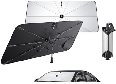 ECOZEN Parasol para Parabrisas Delantero de Coche Mercedes-Benz C-Klasse W206 (2021-2026)/W205 (2016-2020) Parasol Autoadhesivo Coche Delantero Plegable Protección UV y Solar Parasol Verano Accesorios