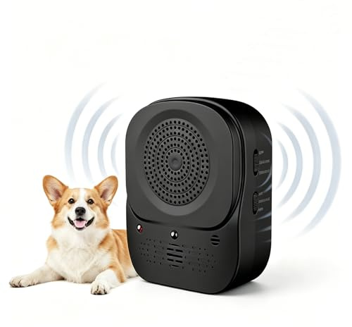 EGBULL Ultraschall Hundetrainer mit Fernbedienung, Anti Bell Gerät gegen Hundebellen, Wiederaufladbarer Bark Stopper für Innen & Außen, Einstellbare Frequenz, Tragbares Hundetraining Tool