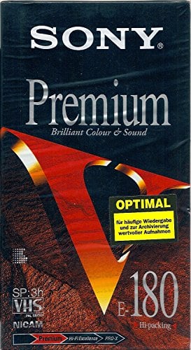 Sony - VHS, Premium Qualität, 180 Minuten