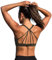 icyzone Yoga Sport-BH Damen Bustier mit Gepolstert - Atmungsaktiv Ohne Bügel Sports Bra Top (S, Army)