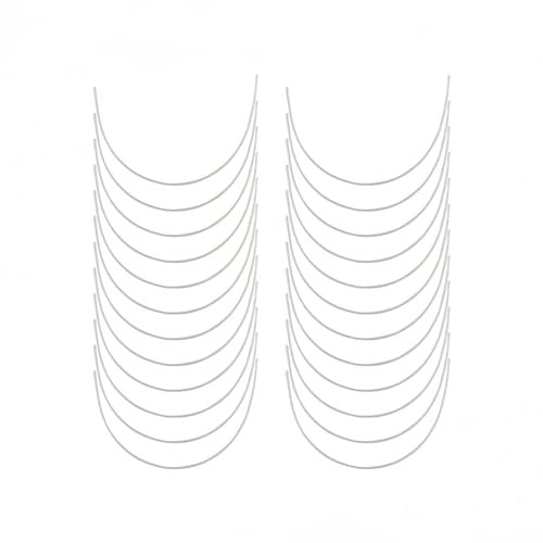 Prettyia Pack of 12 Pairs Stainless Steel Metal Handmade Women's Bra Under Wires DIY Replacement Cup D E