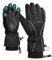 KUTOOK Skihandschuhe Herren Winter wasserdichte Warme Thermo Handschuhe Ski Snowboard Damen Kinder Für Skifahren Schneeschlitten Motorrad Fahrrad Schwarz Grau L