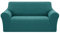 Deconovo Sofabezug für 2-Sitzer-Sofa mit Armlehnen, für Schlafzimmer, Wohnzimmer, dehnbar, bequem, Türkis, 1 Stück