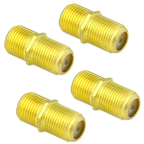 Tecbee 4x SAT F-Buchse Verbinder Kupplung Doppelbuchse Koaxial Kabel Adapter Verbinder