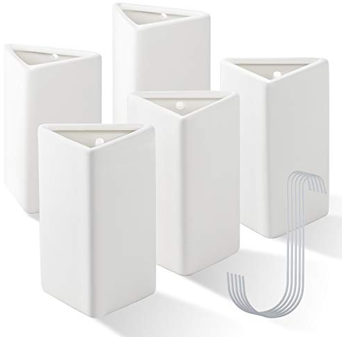 Humidificador Radiador, GeeRic 5PCS Ambientador para radiadores colgante de ceramica Triangular Humidificador de Aire calefacción 12.5 * 7 * 6 cm con 5 ganchos