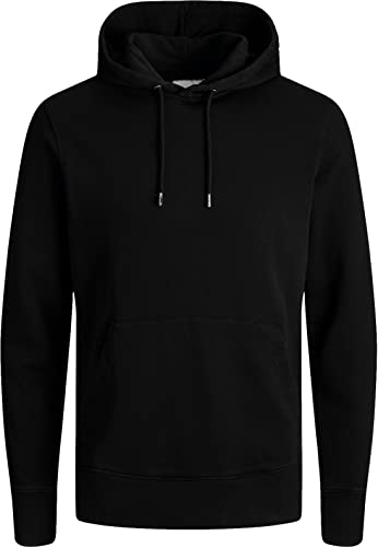 JACK & JONES Herren Kapuzenpullover Sweatshirt Sweat Male (L, #91 Schwarz)