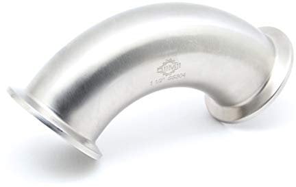 QiiMii SS304 Sanitary 1.5 Tri clamp Elbow Fitting 90 Degree Tri Clover Fittings, Pipe OD:38.1mm