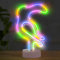 HOSYMO Papagei Neon Light, LED Neon Schild Leuchtreklame mit Ständer, Batterie oder USB Betrieben, Parrot Neon Sign Licht Deko für Party, Bar, Schlafzimmer, Weihnachten