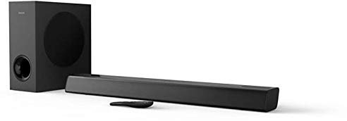 Philips TAPB405 / 10 Sound Bar 2.1 – Subwoofer inal mbrique – Google Assistant – Black (Renewed)