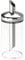 Ikea DOLD Portion Zuckerstreuer, 15 cm, Klarglas/Edelstahl