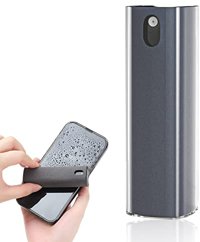 Alyvisun Screen Cleaner Kit (Liquid NOT Included), 3 in 1 Screen Cleaner Tool with Microfiber Cloth, Portable Refillable Laptop Screen Cleaner Spray Bottle for Phone/TV/Monitor/Computer/Car Screen
