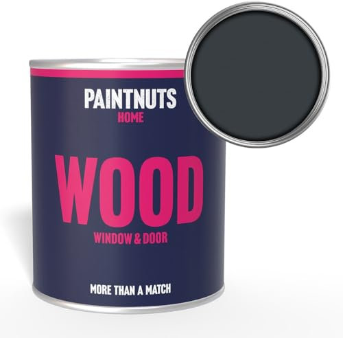 Paintnuts Wood Window & Door Paint - RAL-7016 - ANTHRACITE GREY Gloss 1 Litre Tin