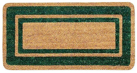 emmevi Zerbino Cocco Ingresso Porta 33x60 Cm Elegante Robusto Antiscivolo Asciugapassi Esterno Verde