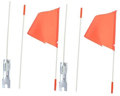 Abaodam 2st Fahrradfahne Sicherheitsfahne ATV-Flagge Fahnen Mit Stange Liegeradfahnen Orangefarbene Kleine Flagge Fürs Fahrrad Glasständer Plastik Reflektierend Auto Flagge Kind