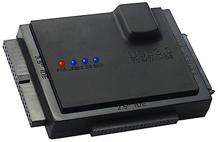 Gatuida Adattatore Hard Disk Usb Con Luce Led Convertitore Per Hdd Ssd Cd Dvd e Facile Da Usare Senza Installazione Compatibile Con Dischi Rigidi e Lettori Ottici Resistente e Affidabile