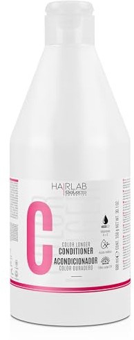 SALERM - Acondicionador Pelo Teñido - Color Longer Hair Lab - 600 ml - con Provitamina B5 y Vitaminas A y E - Sella y Mantiene el Color - Filtro Solar UV - Sin Sulfatos ni Parabenos