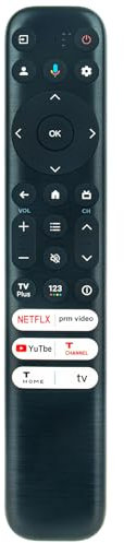 RC813 FMB1 Voice Replace Remote Control Compatible with TCL QM8 Series Mini-LED QLED 4K UHD Smart Google TV 75QM850G 65QM850G 98QM850G 85QM850