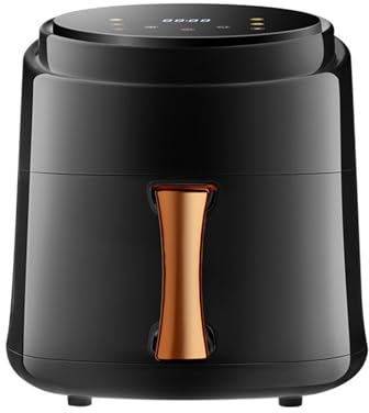 IkErna Air Fryerhine 8L Large Capacity, All-In-One Fully Automatic Intelligent Oil-Free Air Fryer, Touch Screen, Non-Stick Basket/Nero