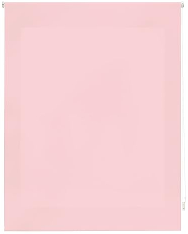 INTERBLIND Premium Rollo, durchscheinend, glatt, 120 x 175 cm, Stoffmaß 117 x 170 cm, Rosa, für Fenster