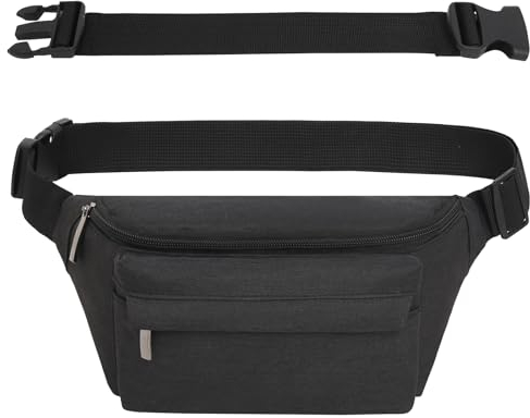 Bauchtasche Gürteltasche Hüfttasche mit Einem 30 cm Verlängerten Gürtel Unisex Modern Umhängetaschen Handytasche für Outdoor Reise Wandern Hundetraining Damen und Herren