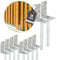 Ultiness® L-Pfostenträger 60x80mm, feuerverzinkt, mit Riffeldolle zum Einbetonieren, robust & optimal für Zaun-, Holz- & Pergolenbau (60 x 80 x 200 mm, 10, Anzahl)