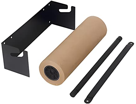 Distributeur de Papier Mural Noir avec Rouleau de Papier Kraft de 50 m, Support de Papier de 14,5/26,3/38,1 Pouces de Large pour Restaurant/café/Cuisine/Bureau (Couleur : Noir, Taille : 67 cm/26,3 p