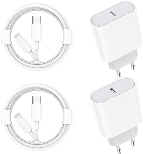20W 4-Pack Schnellladekabel and 2M Schnellladegerät for iPhone 14/14 Pro/14 Pro Max/13/12 /11/ X/XR/XS/Mini, USB C Ladekabel Ladegerät Adapter Type C Netzteil Wsehnga