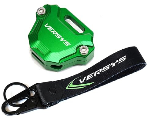 ZESIDIMO pour kawasaki versys 1000 650 cc Versys 650cc Versys 1000 2012-2023 Moto Accessoires Aluminium Clé Cas Couverture, vert, S