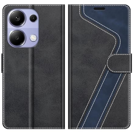 MOBESV Funda para Xiaomi Redmi Note 13 Pro 4G, Funda Libro Magnético Carcasa para Xiaomi Redmi Note 13 Pro 4G Funda con Tapa, Negro