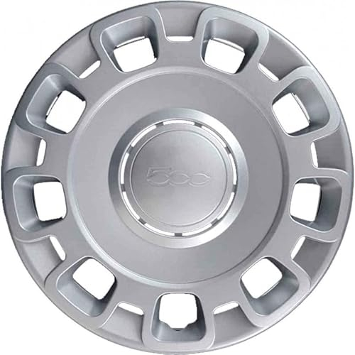 Kit mit 4 anpassbaren Radkappen – für FIAT Nuova 500 Modell 2007 – Durchmesser 15 Zoll – Nicht original