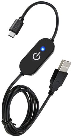 MTUERANC Câble de commutation USB C, USB A mâle vers C mâle - Câble de connexion interrupteur d'alimentation tactile LED - Variateur d'intensité en ligne - Câble USB C - Contrôleur marche/arrêt pour