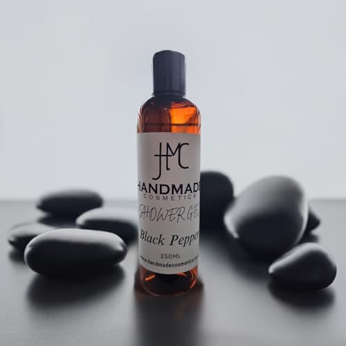 Black Pepper Shower Gel, SLS Praben Free Handmade In UK Body Wash 250ml