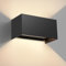 vatato LED Wandleuchte 24W, 3000K Außenlampe Außenleuchte Warmweiß, IP65 Innen/Aussen Aluminium Wandlampe, Außenwandleuchte Mit Einstellbar Abstrahlwinkel, Schwarz