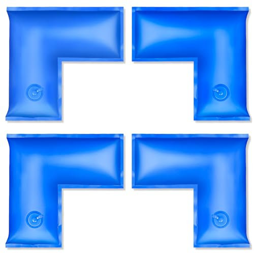 Fologtoo Lot de 4 tubes à eau d'angle épais de 0,7 mm pour piscine, 50 x 30 cm, matériau composite à trois couches