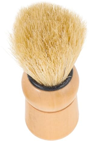 FRCOLOR Holz Bartbürste Für Männer Handlicher Rasierpinsel Mit Weichen Borsten Langlebig Und Schonend Zur Haut Zur Bartpflege Und Haarentfernung Geeignet Für Zuhause Reise Und Salon