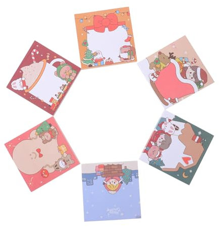 STOBOK 36stücke Teiliges Weihnachts-memo-notizen Verschiedenen Designs Selbstklebende Haftnotizen Für Büro Schule Und Zuhause Niedliche Weihnachtsmuster Für Notizen Und Erinnerungen